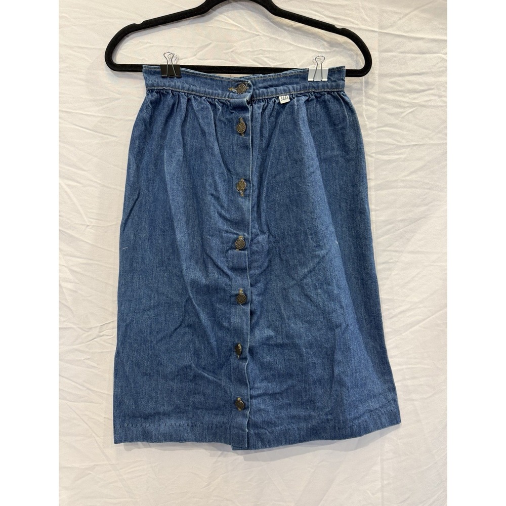 J.J.J Women's Denim Button Front vintage maxi